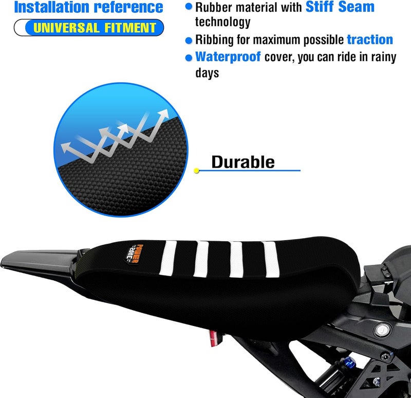 MCHMFG Motorcycle Dirt Bike Seat Cover for Surron Sur Ron Light Bee X/S - E Bike Seat Cover (White) - Image 5